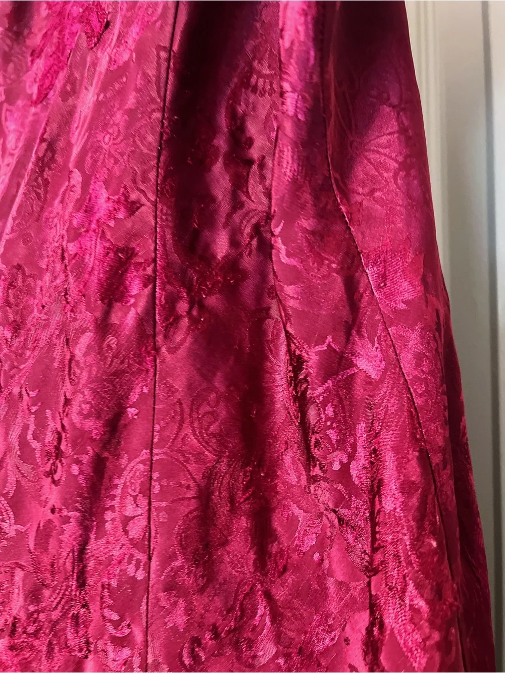 Vintage Gold Label Victoria’s Secret Satin Jacquard Slip Dress Luxe Y2K Nightie - Picture 4 of 9